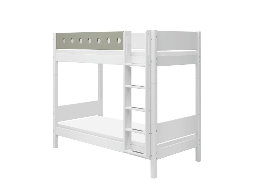 Online FLEXA Stapelbed Met Extra Hoogte White/Natural Green