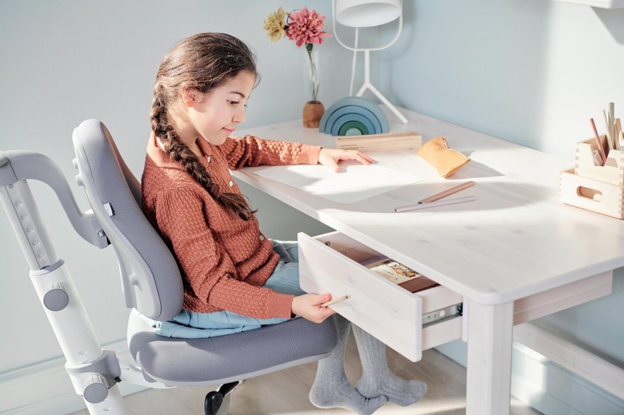 New FLEXA Classic Bureau Met La White Washed Pine