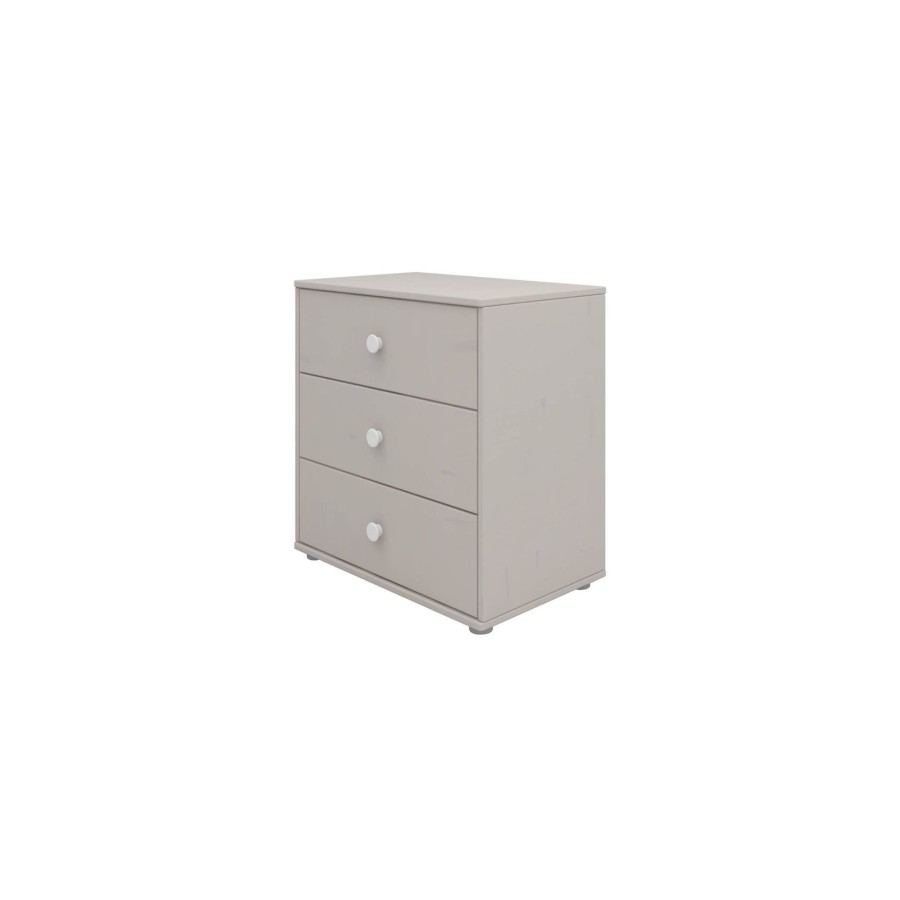 Clearance FLEXA Ladekast Met 3 Laden White/Grey Washed Pine