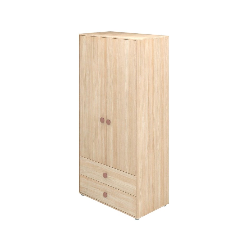 New FLEXA Hoge Kledingkast Cherry/Oak