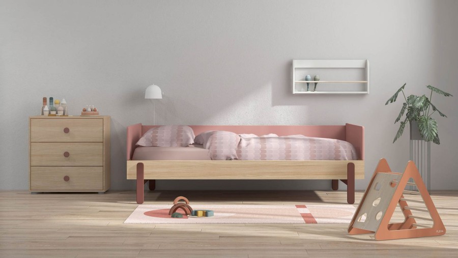 Hot FLEXA Bedbank Cherry/Oak