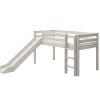 Hot FLEXA Halfhoogslaper M. Rechte Ladder En Glijbaan White Washed Pine