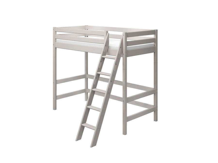 Online FLEXA Hoogslaper Met Schuine Ladder Grey Washed Pine