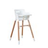 New FLEXA Kinderstoel Met Tafelblad White/Clear Lacquer Beech