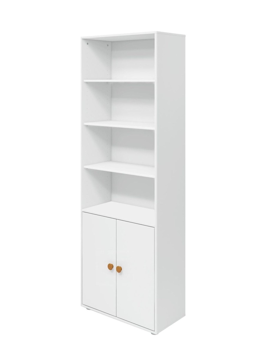 Hot FLEXA Maxi-Boekenkast, 2 Deuren White/Mustard