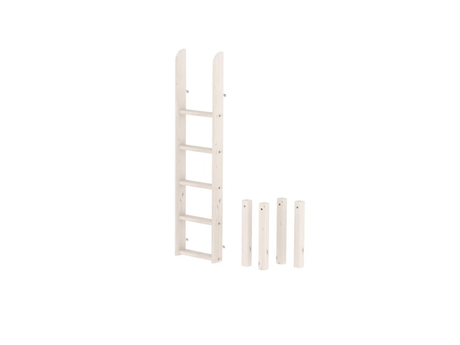 Clearance FLEXA Classic - Schuine Ladder Met Geintegreerde Handgrepen En Poten White Washed Pine