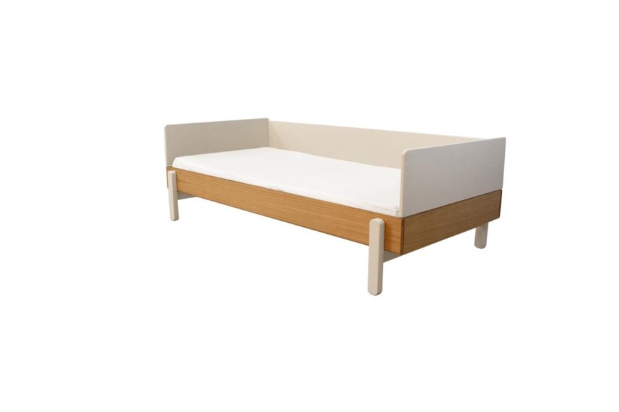 Hot FLEXA Single Bed Cream Oak/Cream