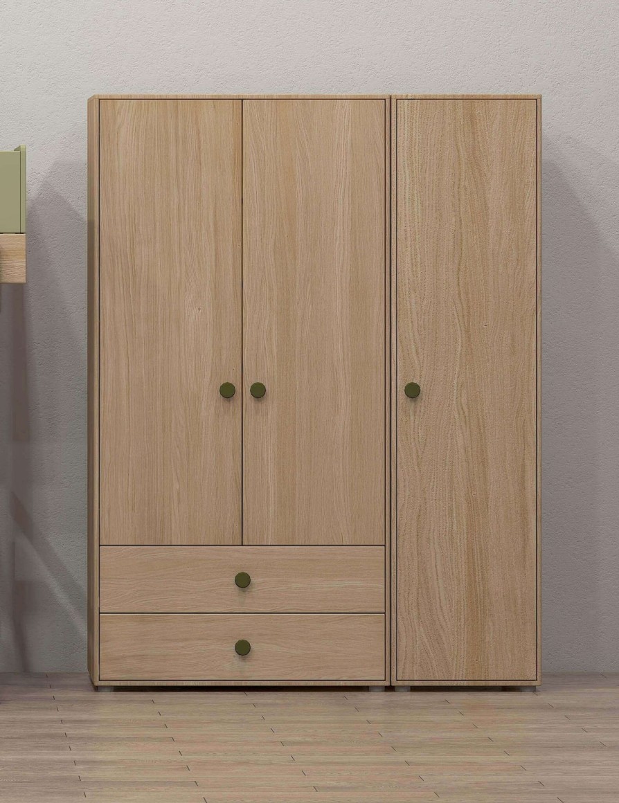 Best FLEXA Hoge Kledingkast, 1-Deurs Kiwi/Oak