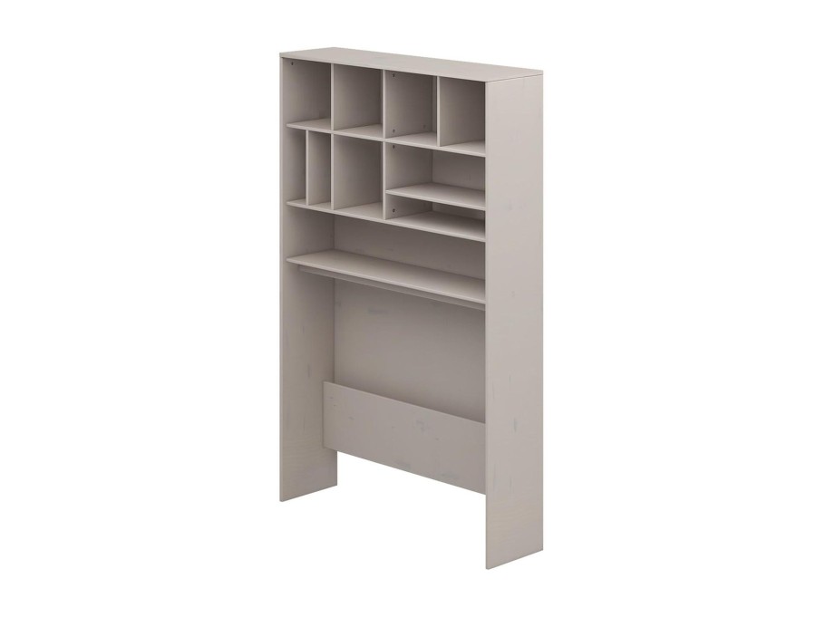 Online FLEXA Boekenkast Voor Bureau, Hoog Grey Washed Pine