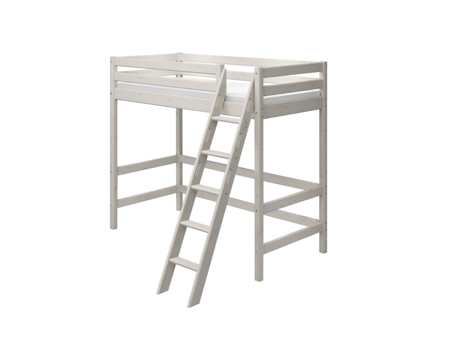 Clearance FLEXA Hoogslaper Met Schuine Ladder White Washed Pine