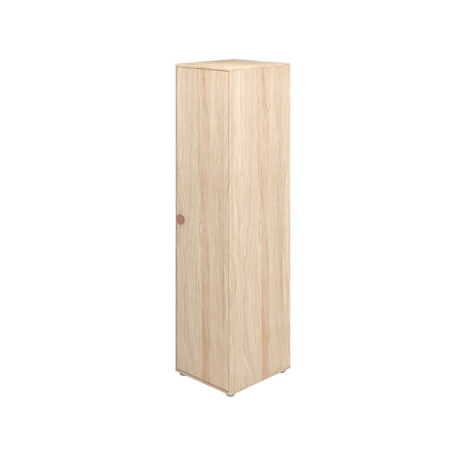 Best FLEXA Hoge Kledingkast, 1-Deurs Cherry/Oak